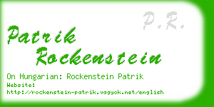 patrik rockenstein business card